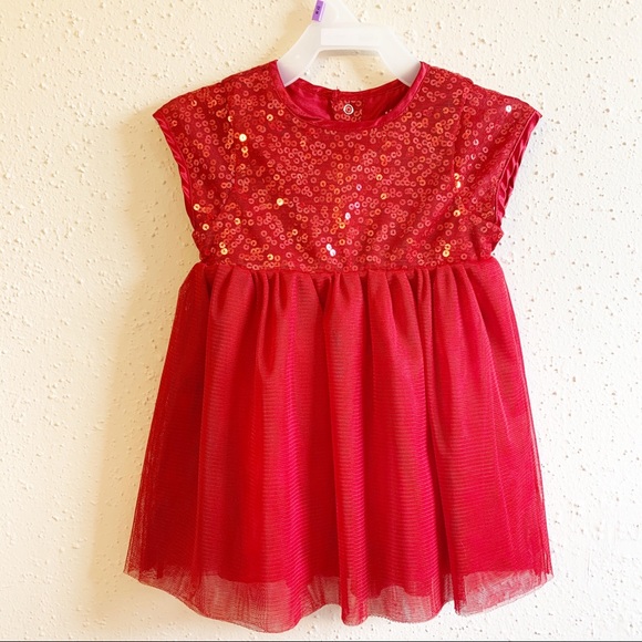 Cat & Jack Other - Christmas 🎄 Red Dress Shimmer 12 mo Toddler